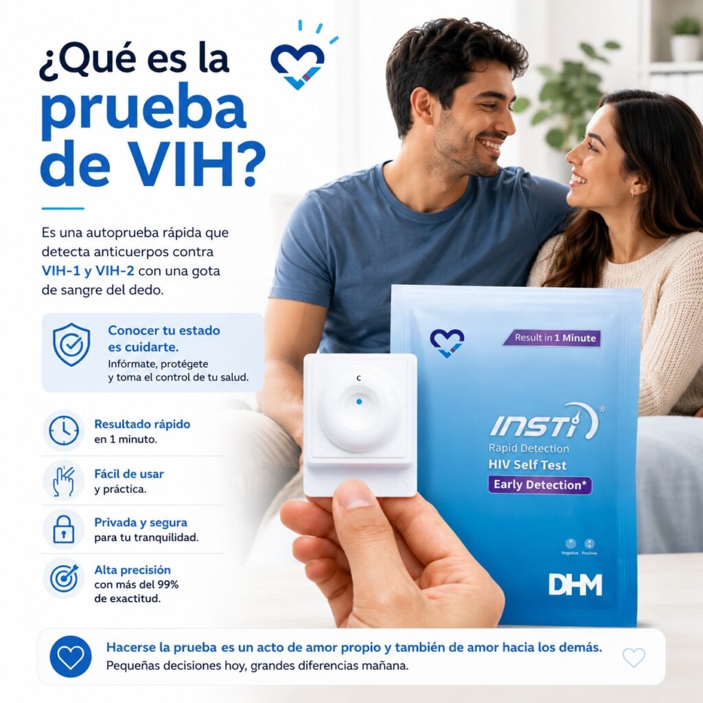 Prueba VIH en Casa INSTI® | Autotest Rápido y Confidencial | Resultado en 1 Minuto