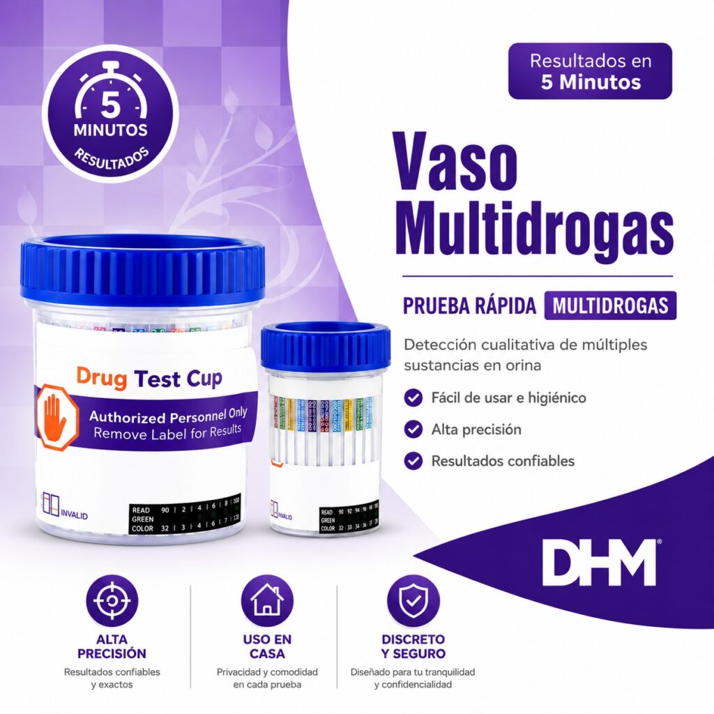 Prueba de drogas de rina en vaso